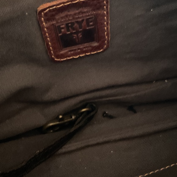 Frye Dark Brown Studded Leather Satchel - Picture 4 of 5